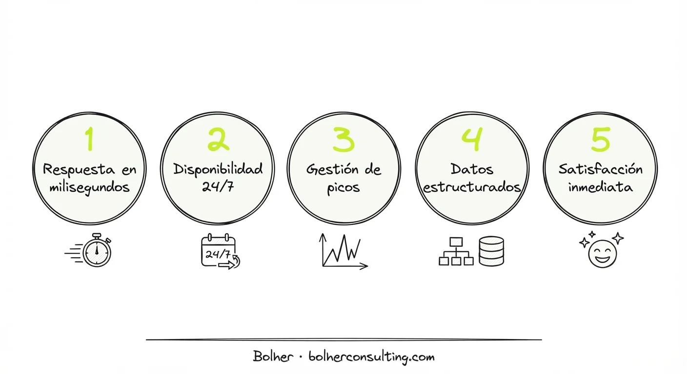Métricas de impacto de la IA en la atención al cliente de un negocio.