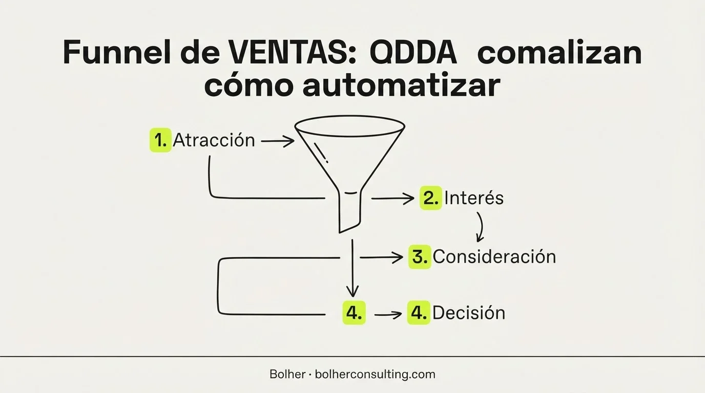 Funnel de ventas: cómo montarlo paso a paso y qué automatizar en cada fase