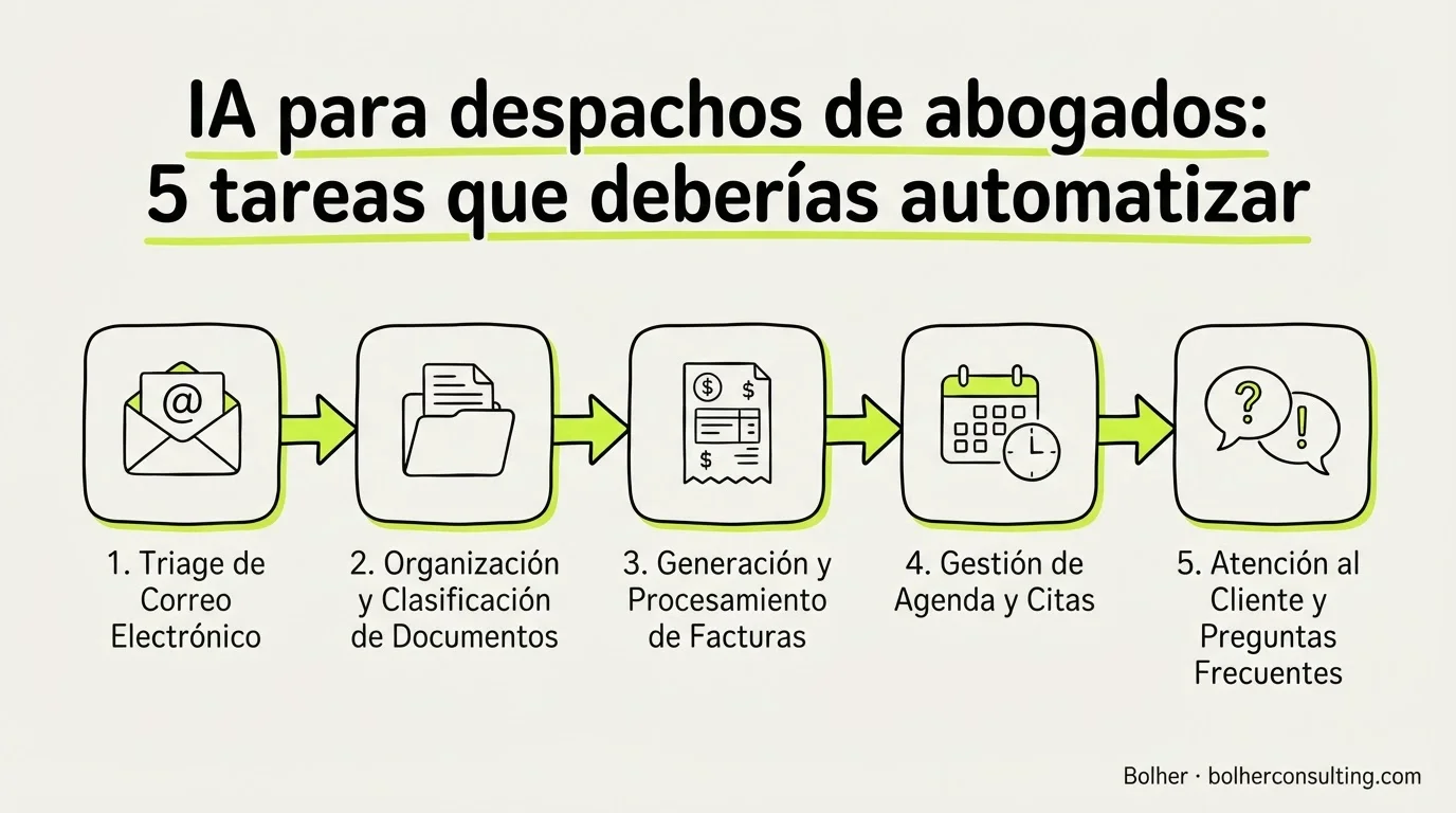 IA para despachos de abogados: 5 tareas que deberías automatizar