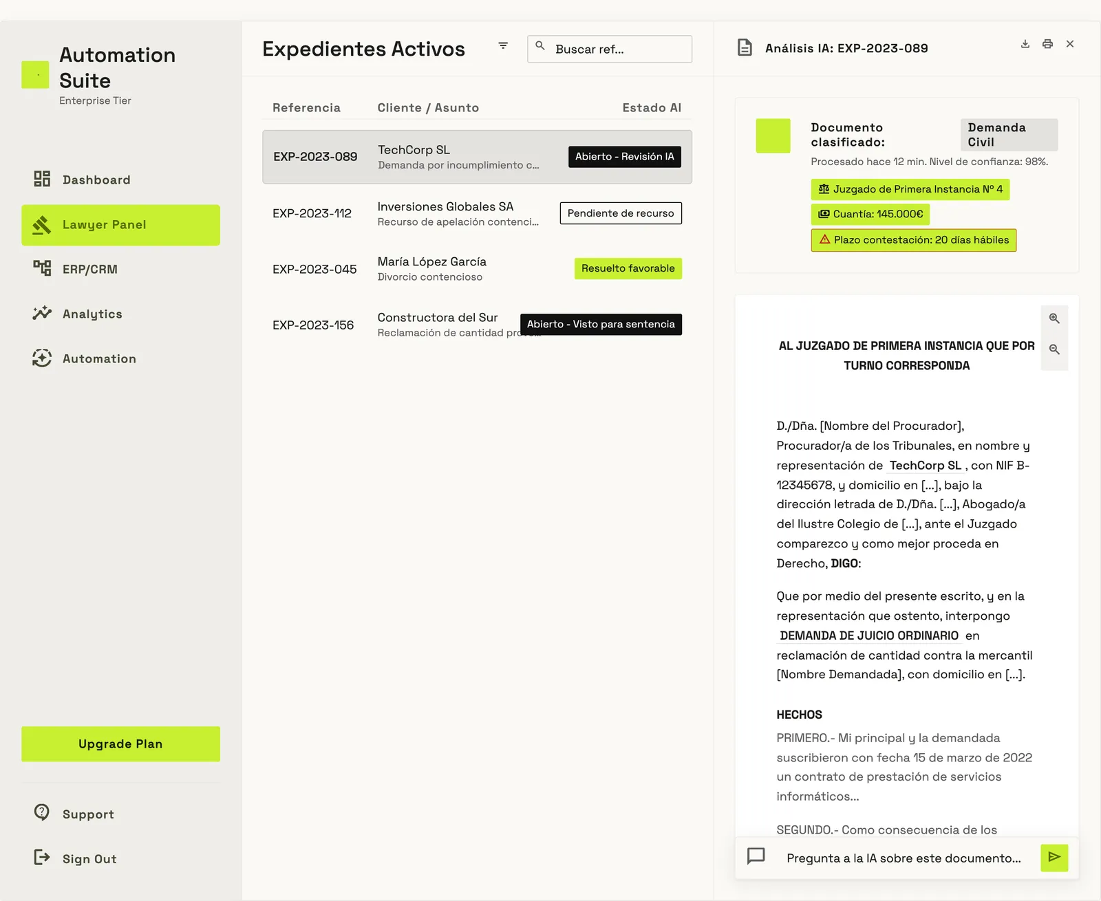 Triaje de consultas para despachos de abogados: routing automático de WhatsApp, email, formulario y voz al departamento correcto